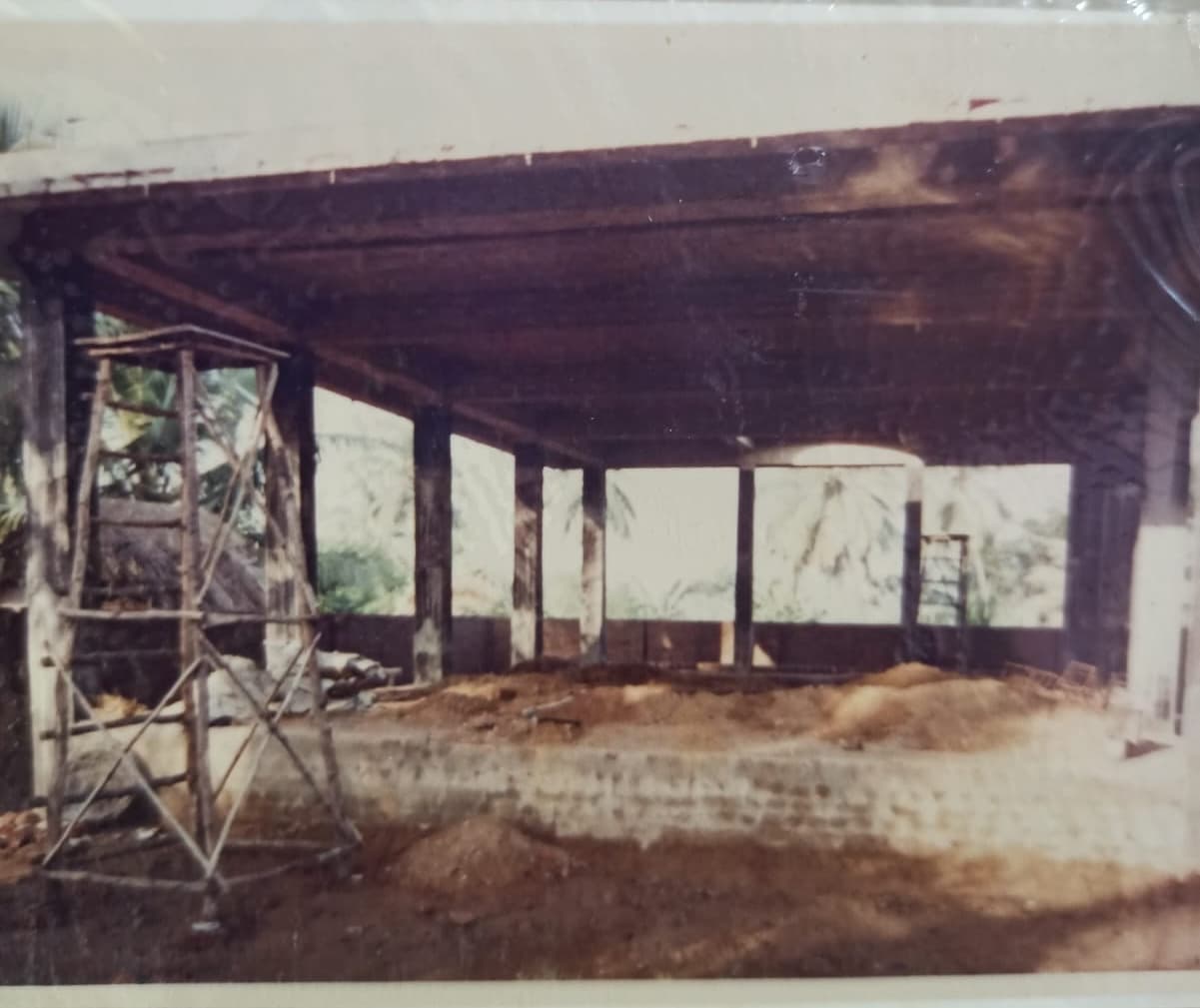 Interior framing during construction